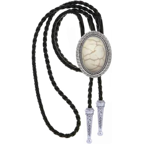 Bolo Tie Leather Necktie, 021 - Picture 1 of 5